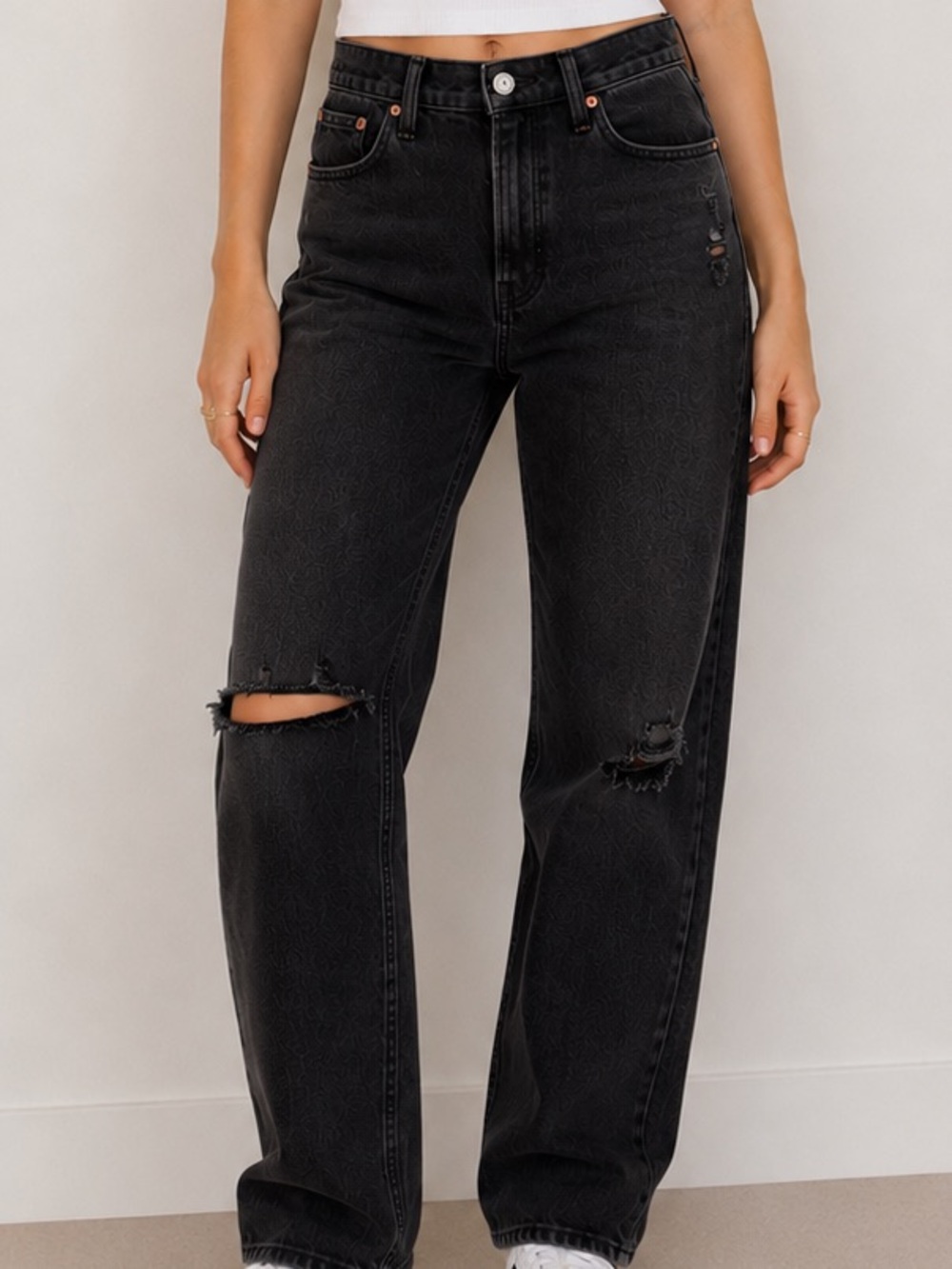 Abercrombie Dad High Rise Distressed Jean 27